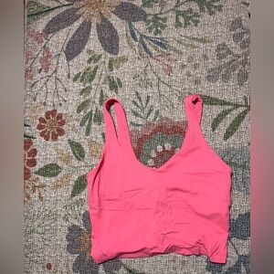 Lululemon Athletica Sakura pink v neck align tank top